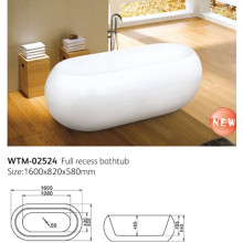 Ellipse Shap Acrylic Freestanding Bathtub